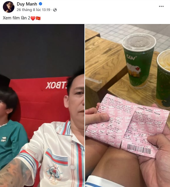 Nam ca sĩ Vbiz đi xem Mưa Đỏ 2 lần được toàn bộ dàn cast vào cảm ơn