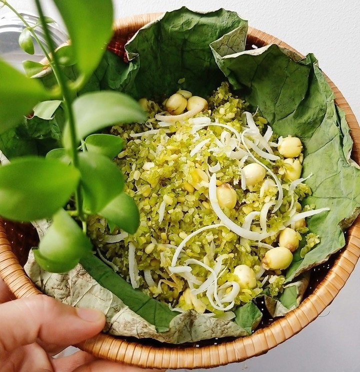 Xôi cốm là món đặc trưng của mùa thu. (Ảnh: Yêu Bếp)