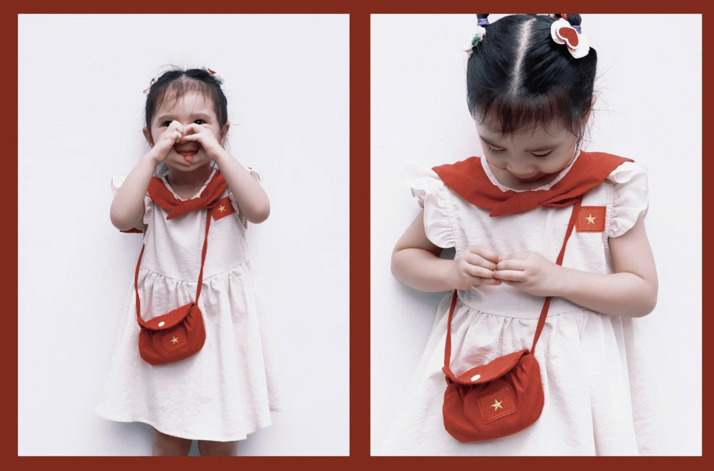 Nhóc tỳ nhà Tú Anh, Phương Oanh khiến fan xuýt xoa vẻ dễ thương của 'khối tí hon yêu nước' - Ảnh 15.