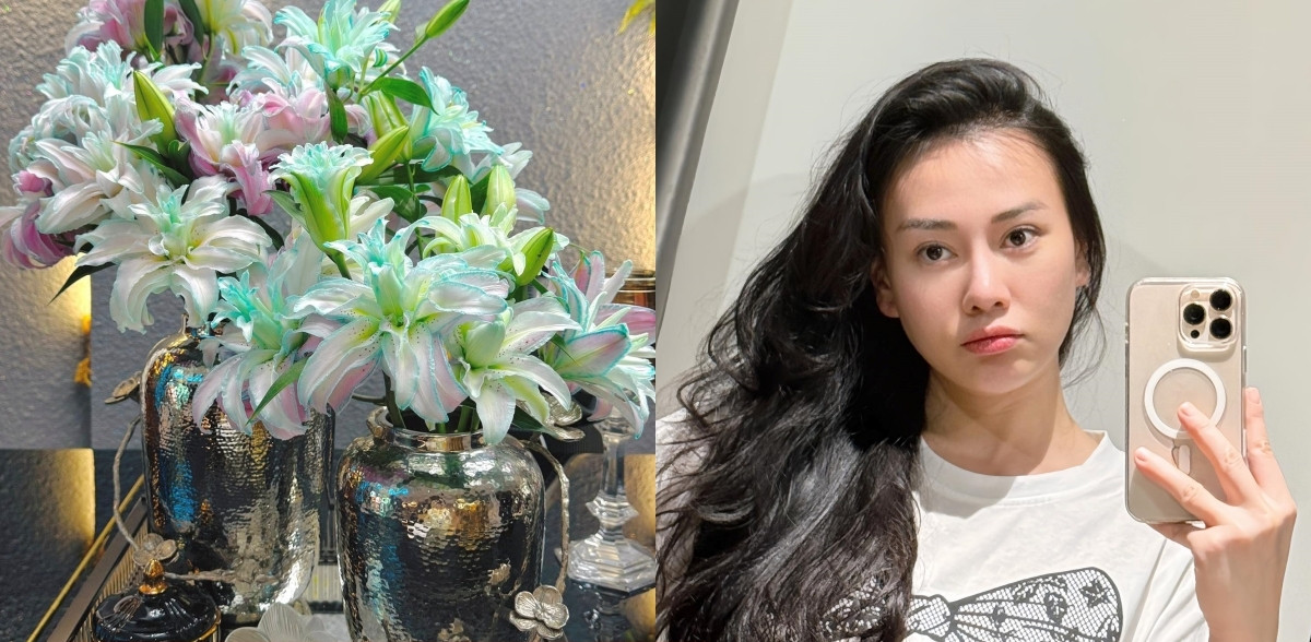 Cách chơi hoa tinh tế của Phương Oanh trong không gian sống sang trọng - Ảnh 1.