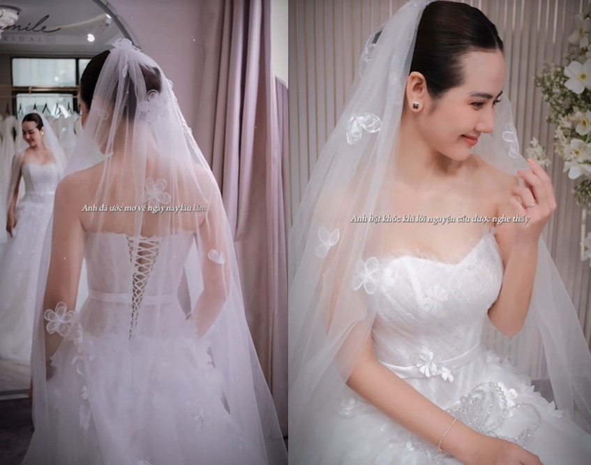 Huyền Lizzie mặc váy cưới rộ tin tái hôn sau 6 năm làm mẹ đơn thân