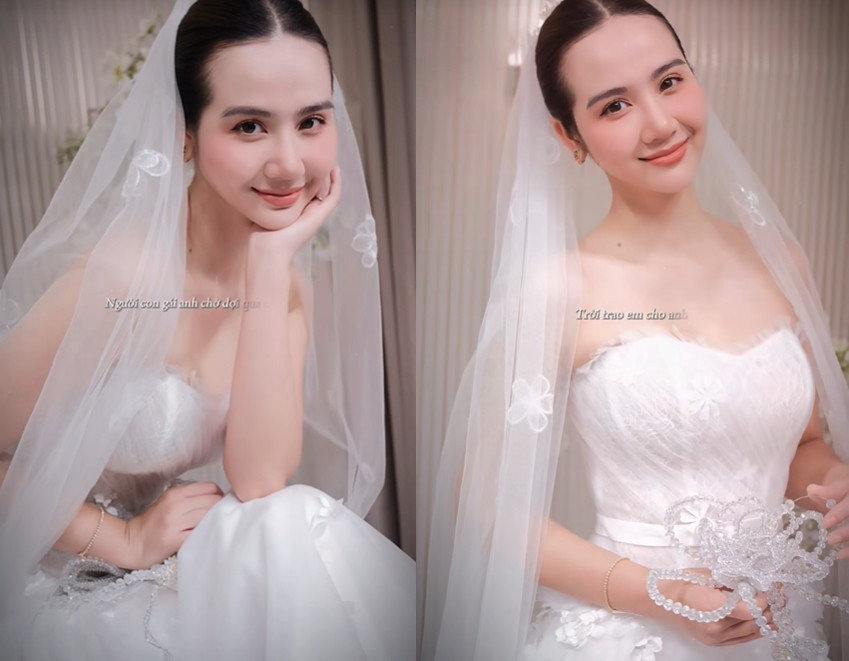 Huyền Lizzie mặc váy cưới rộ tin tái hôn sau 6 năm làm mẹ đơn thân