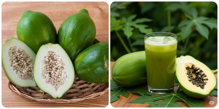 Uống nước ép đu đủ xanh rất tốt trong mùa hè