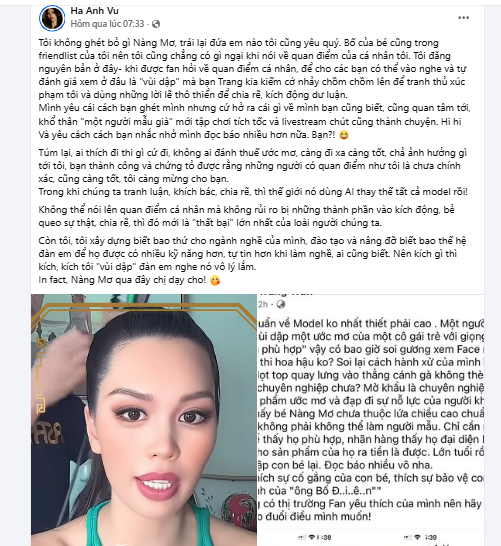 Hà Anh khẩu chiến Trang Trần về việc Nàng mơ làm người mẫu Bớt nhảy chồm chồm vào mồm chị