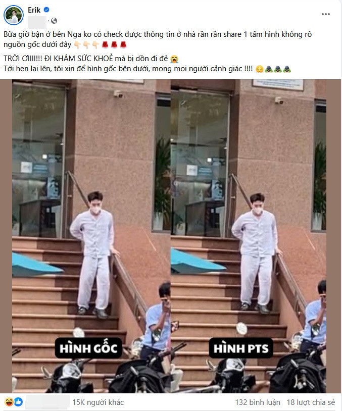 Erik phát tướng vướng tin đồn bầu 5 tháng chuyện gì đây