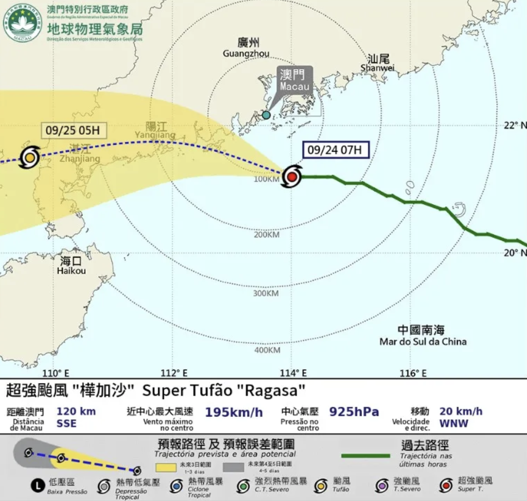 Siêu bão Ragasa: Sóng lớn