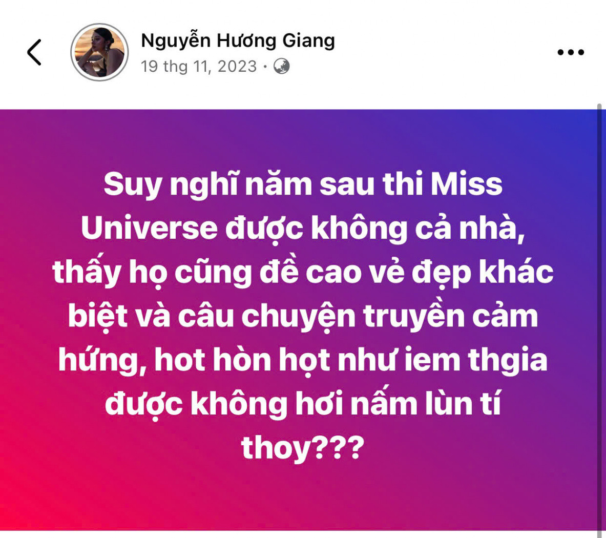 Hương Giang thừa nhận 1 nhược điểm chí mạng khi gia nhập đường đua Miss Universe