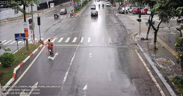 Các trường hợp đi xe máy vi phạm giao thông sẽ được hệ thống camera AI ghi nhận và