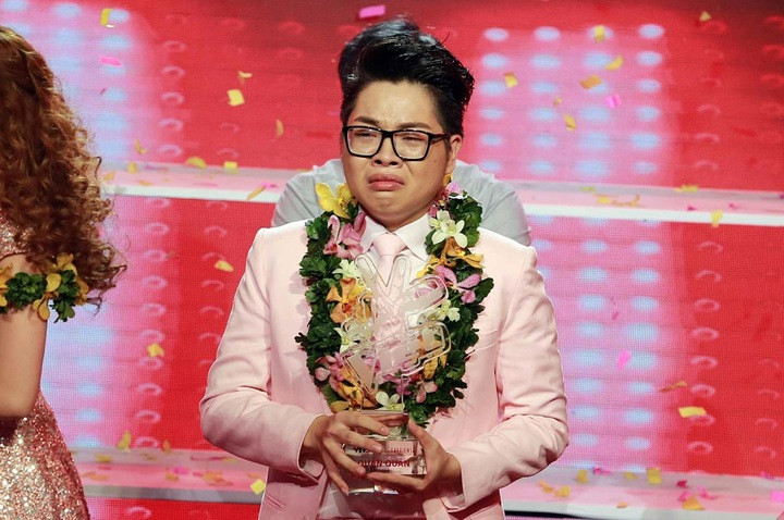 Đức Phúc thời điểm đăng quang The Voice Vietnam 2015.