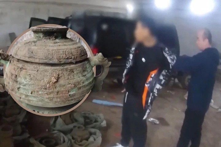 Yu nghiện tiểu thuyết đào mộ, thực hiện vụ trộm đánh cắp 20 di vật trong mộ cổ. (Ảnh: CCTV)
