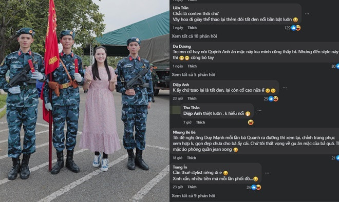 Vợ Duy Mạnh bị chê bảo thủ khi đáp trả dân mạng được khuyên nên học lại cách phối đồ