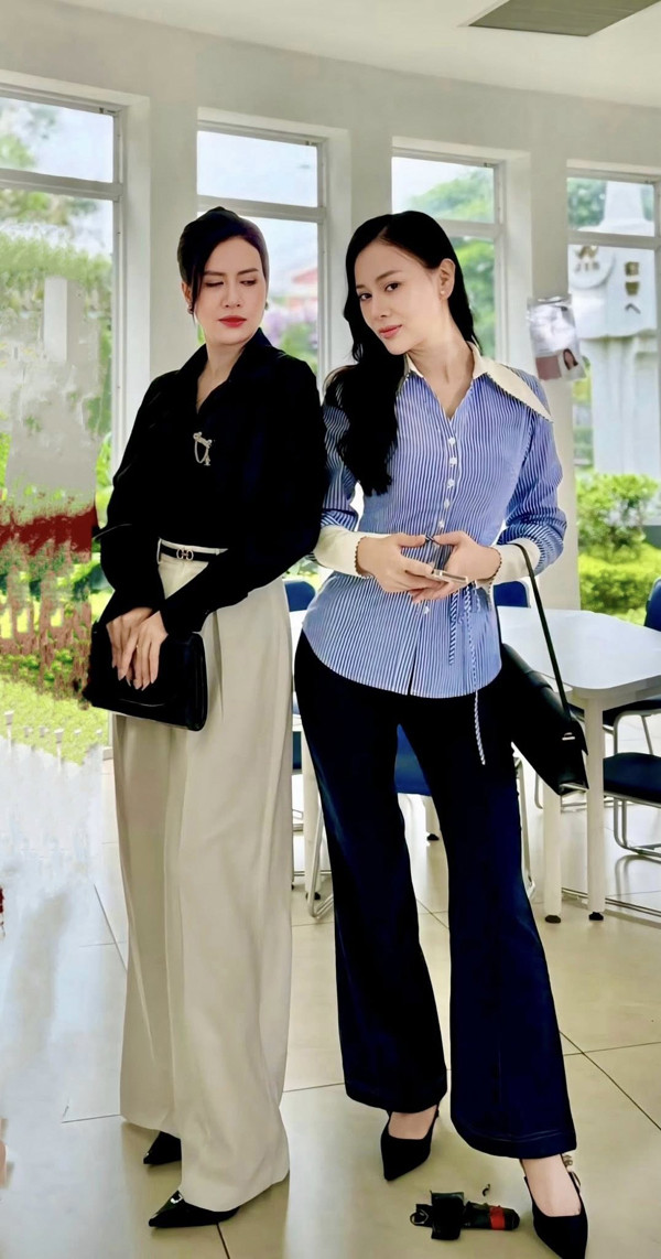 Nhan sắc nữ diễn viên mang quân hàm Thiếu tá công an, vừa 'đối đầu' với Phương Oanh trên phim giờ vàng - Ảnh 2.