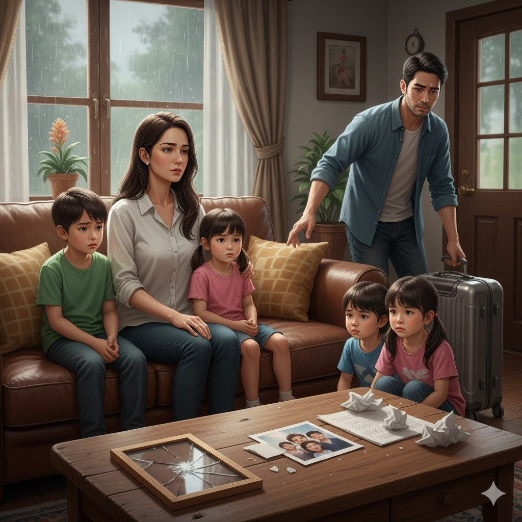 co thai 3 thang, toi va 2 con nho bi nguoi dan ong hua cuoi quay ve voi vo cu hinh anh 1