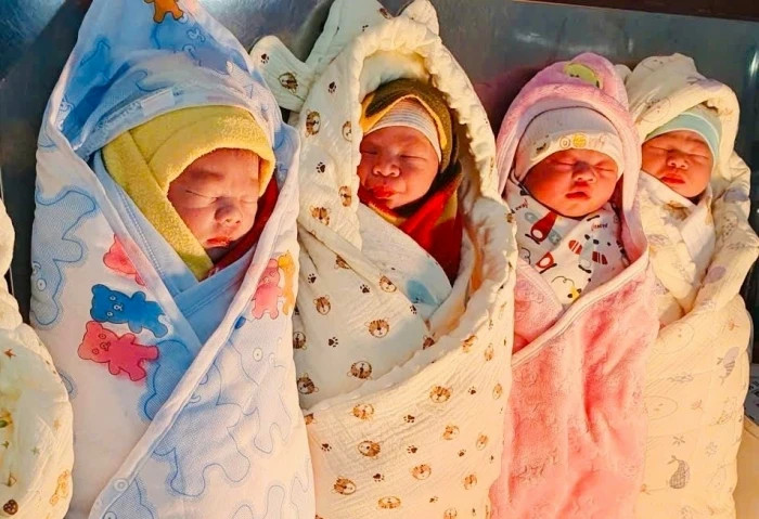 Những em bé chào đời tại Bệnh viện Hải Hậu.