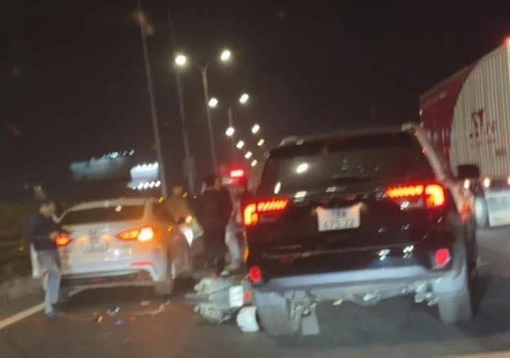 Hiện trường vụ tai nạn.