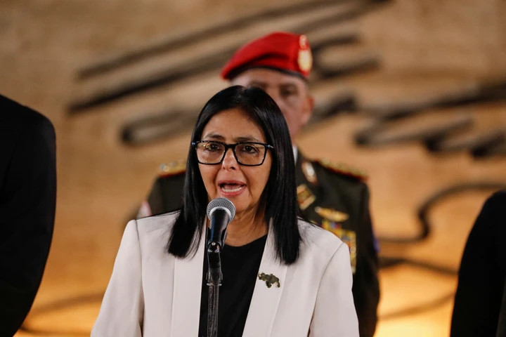 Tổng thống lâm thời Venezuela Delcy Rodriguez. (Ảnh: Reuters)