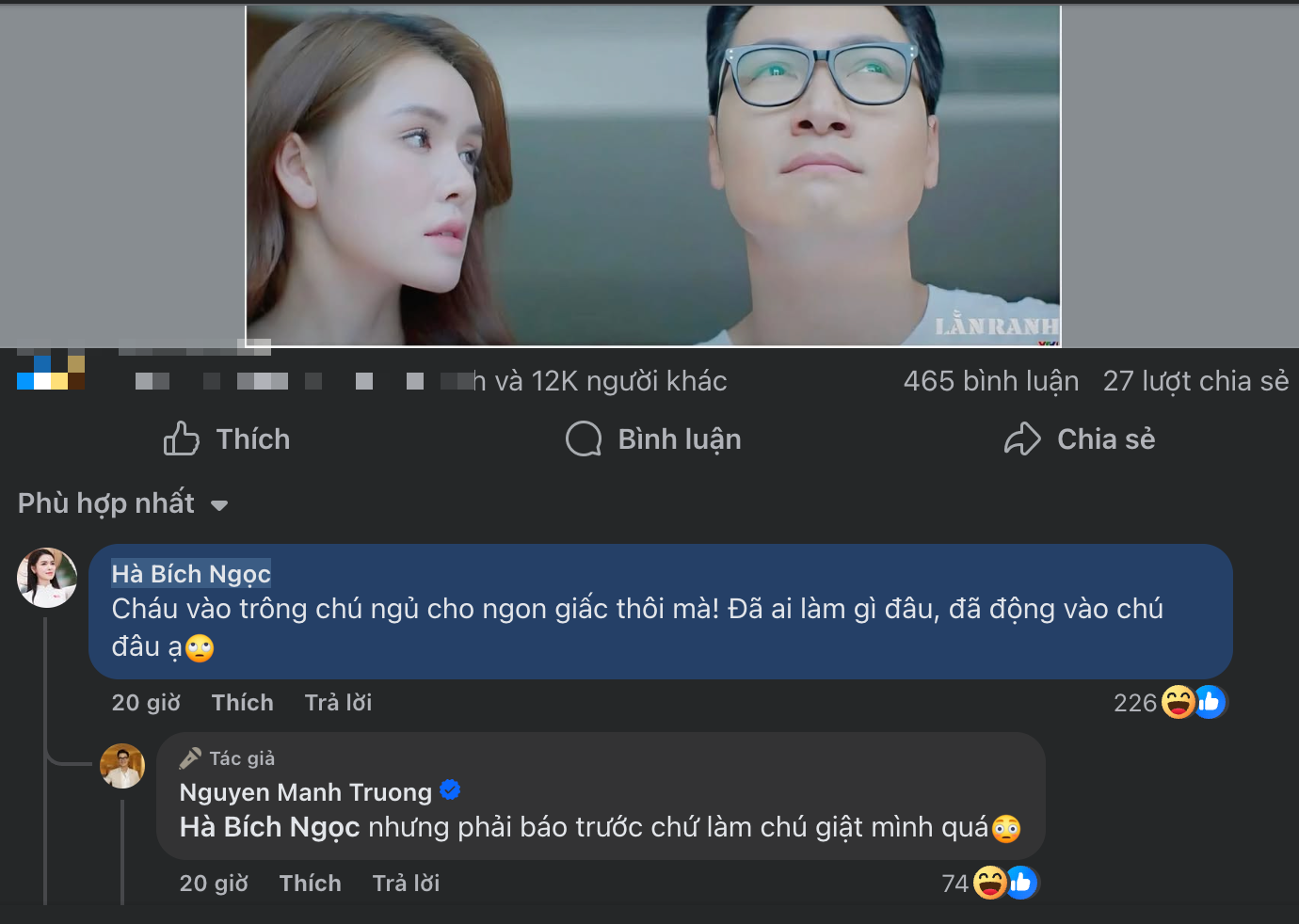 Mạnh Trường và Hà Bích Ngọc gây sốt với màn tương tác hài hước trên mạng xã hội - Ảnh 4.