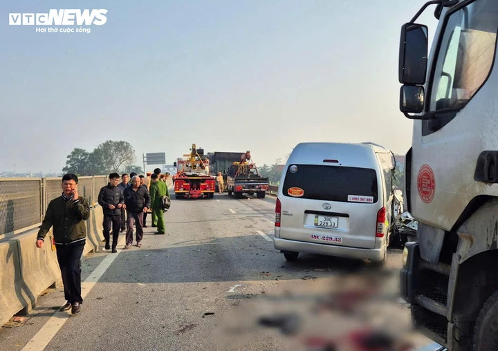 Hiện trường vụ tai nạn. (Ảnh: Đình Anh)