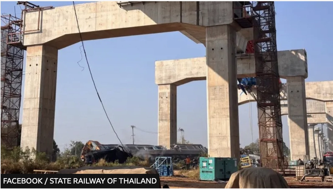 Tai nạn tàu hỏa. Ảnh: Facebook