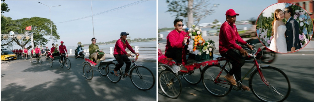 Chú rể Úc dùng xe lôi chở tráp cưới ở An Giang, cộng đồng mạng thích thú插图 dam cuoi 1.jpg