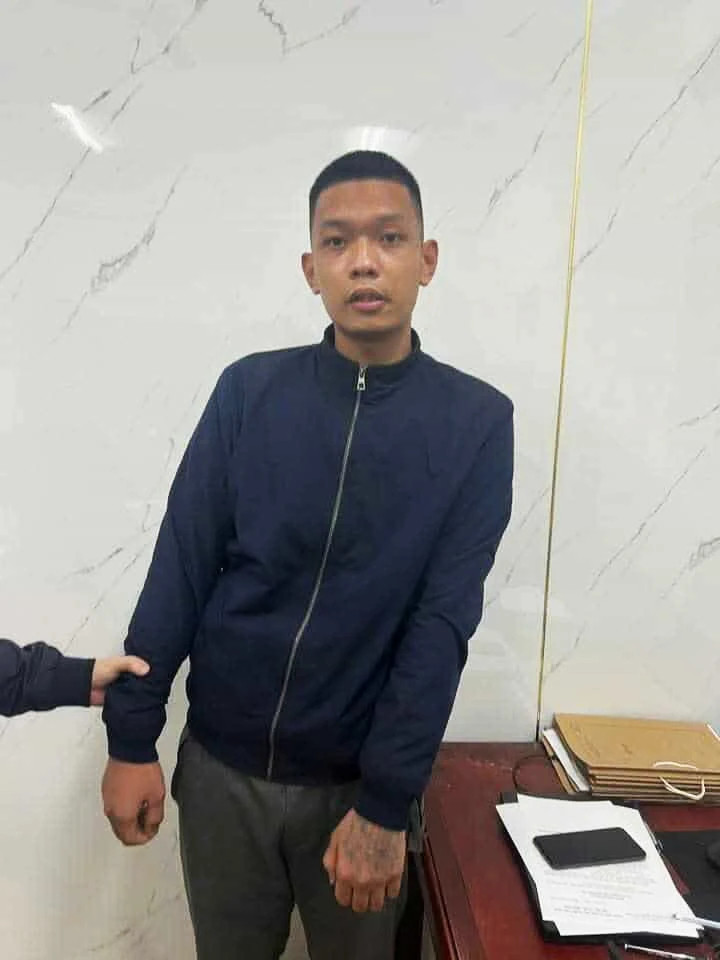 Kiều Ngọc Anh tại cơ quan công an.