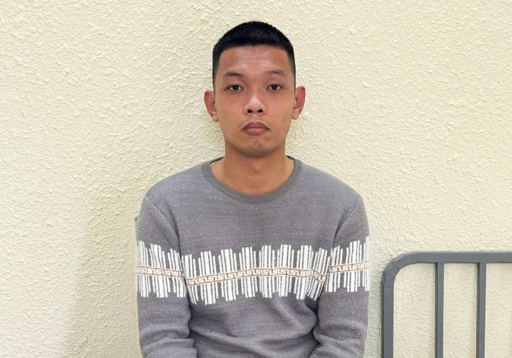 Nghi phạm Kiều Ngọc Anh tại cơ quan công an.