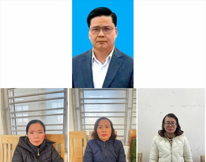 Bị can Trương Sỹ Toàn cùng các cán bộ thuộc cấp trong Công ty cổ phần Đồ hộp Hạ Long.