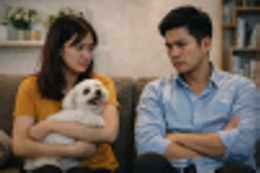 ban chuyen cuoi, ban trai khong cho toi mang theo cun cung hinh anh 1