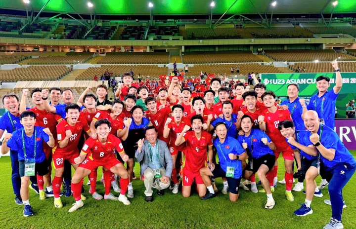U23 Việt Nam giành tấm vé vào vòng bán kết Giải U23 châu Á 2026. (Nguồn: VFF)