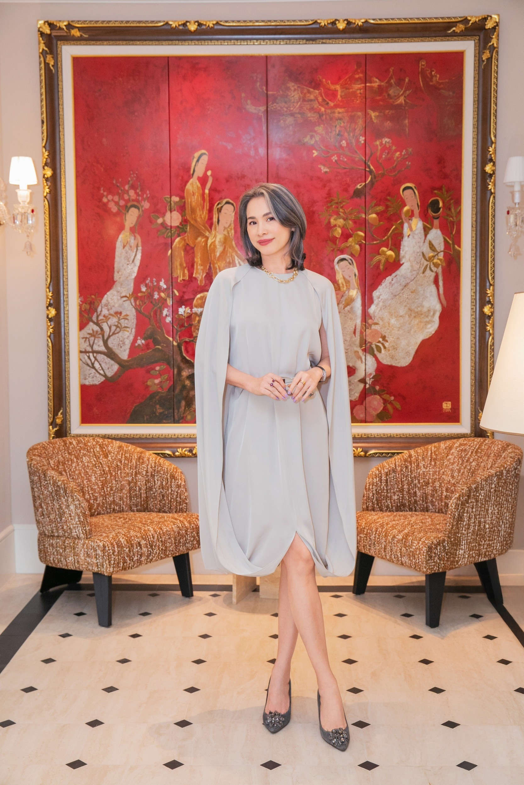 Tái xuất hiếm hoi, nhan sắc 'già tự nhiên' của Hoa hậu Ngọc Khánh gây chú ý插图 Tái xuất hiếm hoi, nhan sắc 'già đi tự nhiên' của Hoa hậu Ngọc Khánh gây chú ý - Ảnh 2.