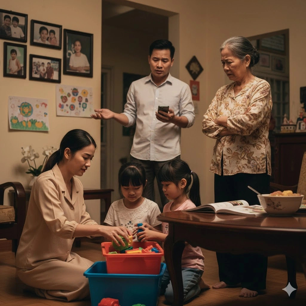 khong khi gia dinh cang thang vi bo me can thiep qua sau chuyen vo toi day con hinh anh 1