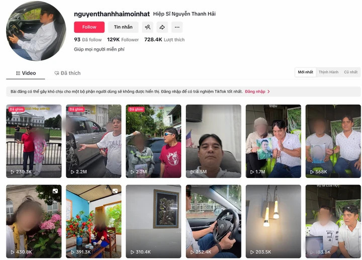 Nguyễn Thanh Hải xây dựng vỏ bọc người hùng trên mạng xã hội.