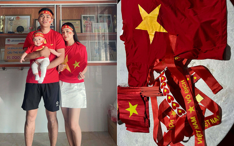 Bố Hiểu Minh bắc rạp, mẹ Lê Phát lắp máy chiếu mời bà con xem bán kết U23 châu Á插图3 anh 4.jpg