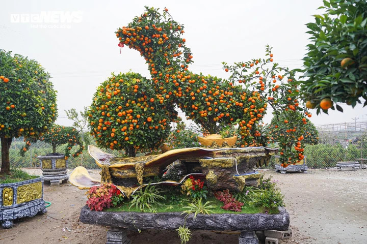 Mỗi đường cong, độ vươn của cành đều được tính toán cẩn thận, uốn nắn tỉ mỉ để tạo dáng con ngựa cân đối, hài hòa và bắt mắt.