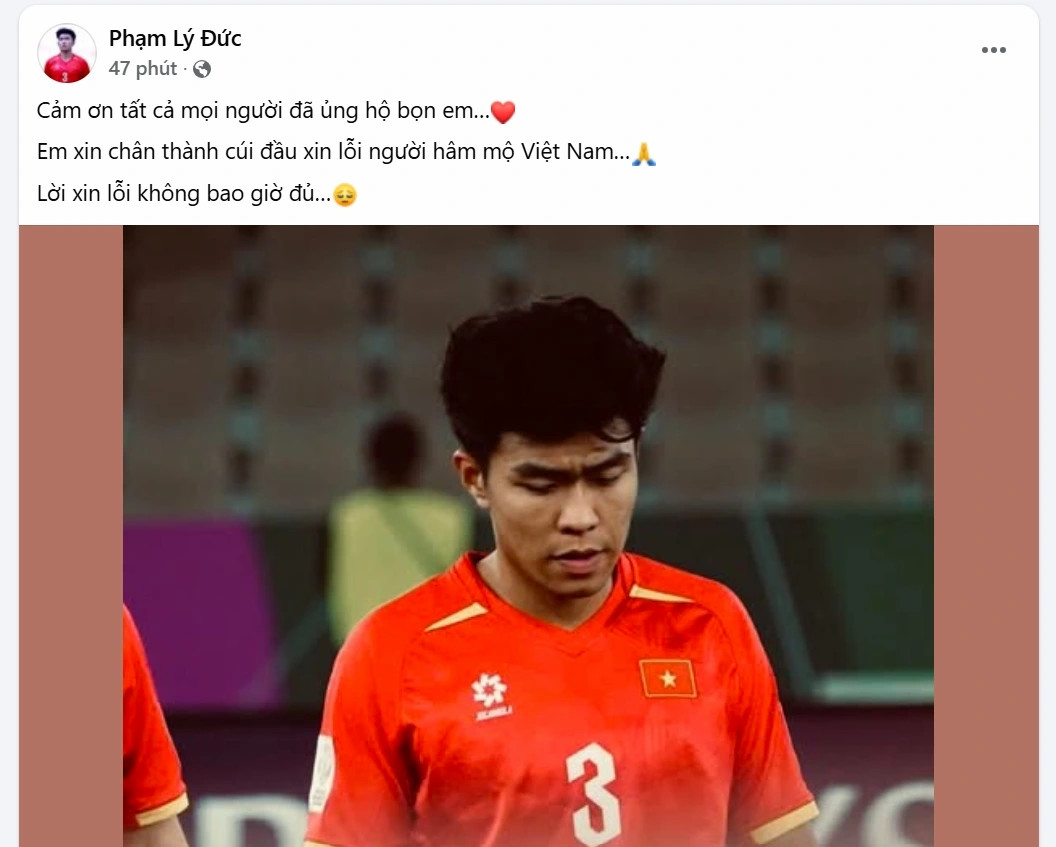 Dinh bac, ly Duc xin loi nguoi ham mo sau tran u23 viet nam thua u23 trung quoc hinh anh 2