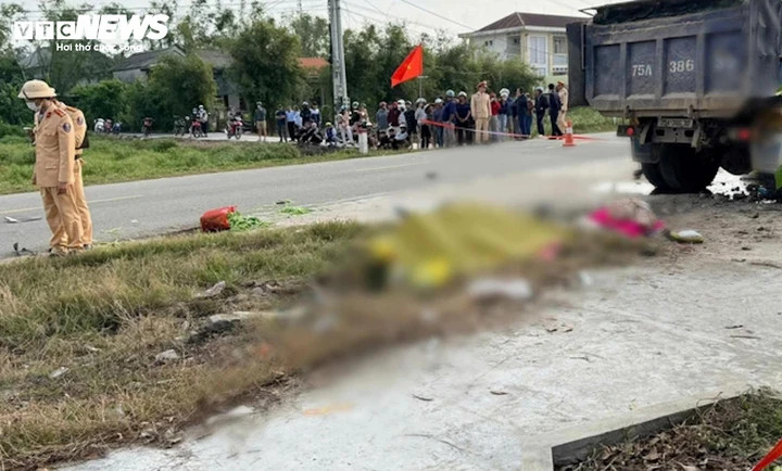 Vụ tai nạn làm 2 người chết tại chỗ (1 phụ nữ và 1 học sinh chưa rõ danh tính)