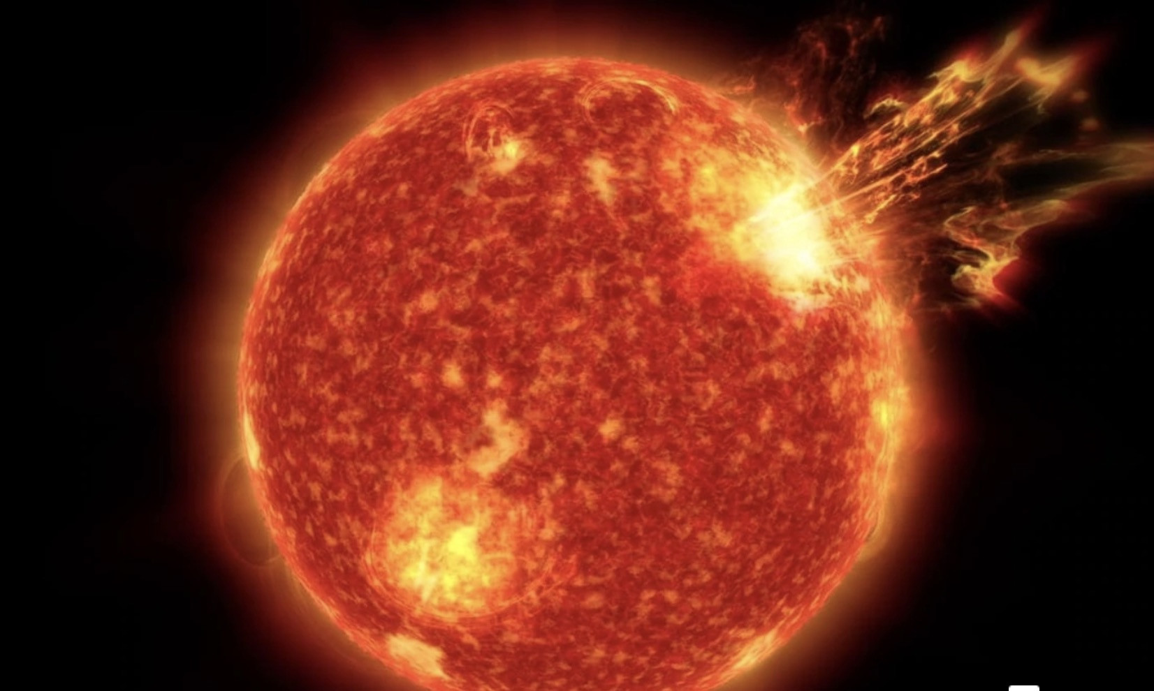 Bão bức xạ mặt trời. Ảnh: NASA