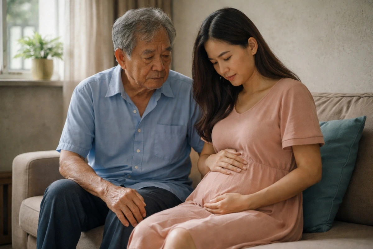 hoang mang khi ban gai kem gan 40 tuoi mang thai sau 3 thang vo mat hinh anh 1