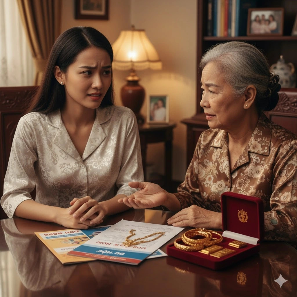 me chong muon muon lai toi so vang cua hoi mon nha ngoai cho khi cuoi hinh anh 1