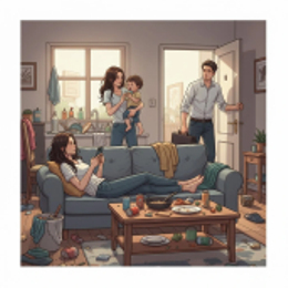 O chung voi em vo, toi met moi khi nha minh thanh nha tro mien phi hinh anh 1