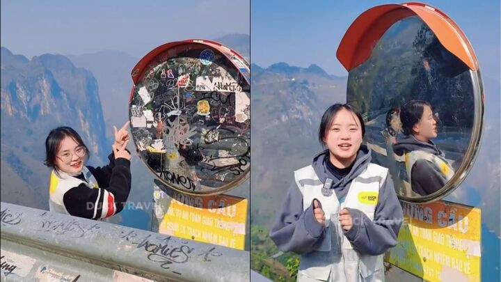 Clip nhóm bạn trẻ lau gương cầu lồi trên đèo Mã Pì Lèng hút 2,3 triệu lượt xem插图 Thành quả trước và sau khi dọn dẹp của nhóm bạn trẻ. (Ảnh chụp màn hình)