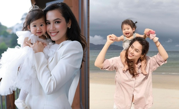 Hoàng My thoải mái chia sẻ hình ảnh con gái.