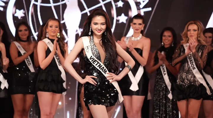 Á hậu Thu Ngân - đại diện Việt Nam Hoa hậu Liên lục địa năm nay dừng dân ở top 23.