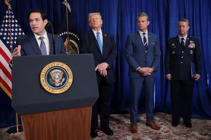 Ngoại trưởng Mỹ Marco Rubio trong cuộc họp báo. (Ảnh: Reuters)