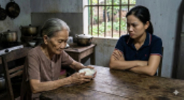 con gai di lay chong, xot xa nhin me de bi chi dau doi xu te bac hinh anh 1