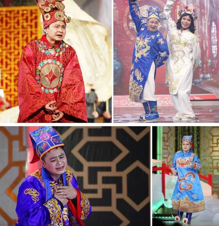 NSND Tự Long hoá thân thành nhiều nhân vật trong Táo quân.