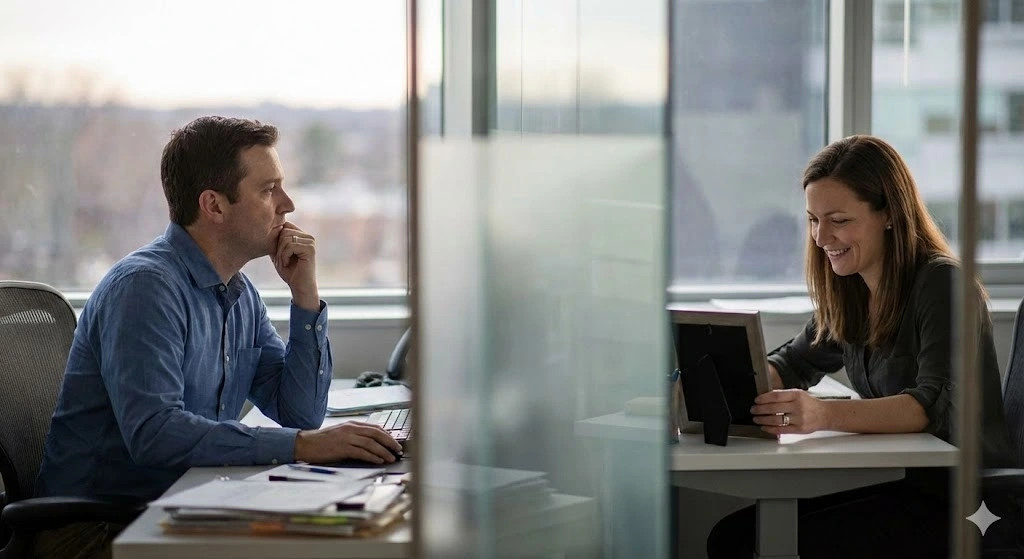 quyet dinh nghi viec vi yeu tham dong nghiep da co gia dinh hinh anh 1