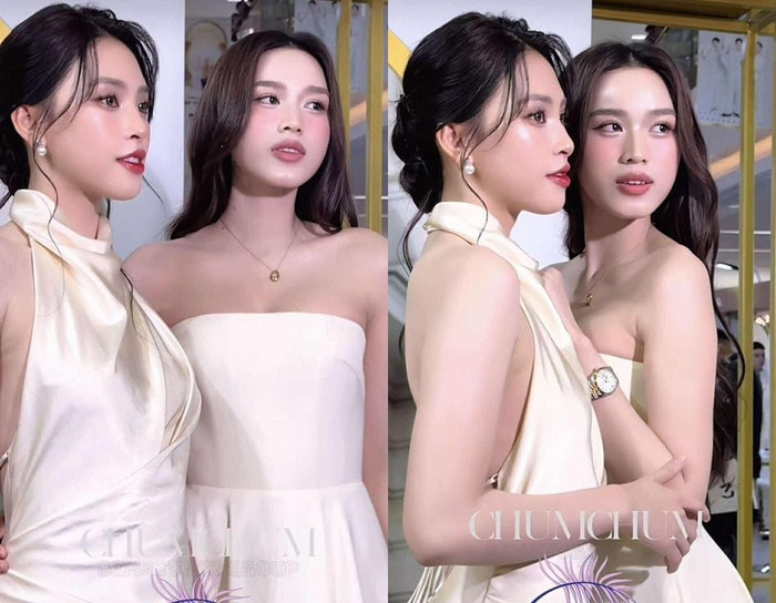 Trần Tiểu Vy và Đỗ Thị Hà đọ sắc tại sự kiện gây bão mạng xã hội - Ảnh 1.