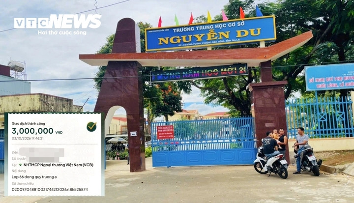 Trường THCS Nguyễn Du và số tiền 3 triệu đồng mà Ban đại diện cha mẹ học sinh đóng để làm “quỹ trường”.