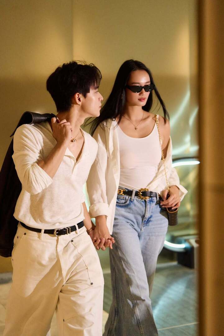 Nguyễn Quỳnh Anh và bạn trai Neyun trong một khoảnh khắc đời thường được chia sẻ trên mạng xã hội.